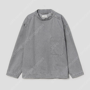 르메르 22ss 탑 페일 그레이 라지 lemaire zipped top pale grey L Large