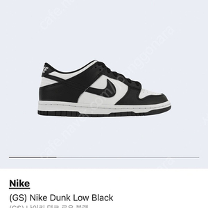 (GS) 나이키 덩크 로우 블랙 250 CW1590-100 범고래 미개봉 새상품