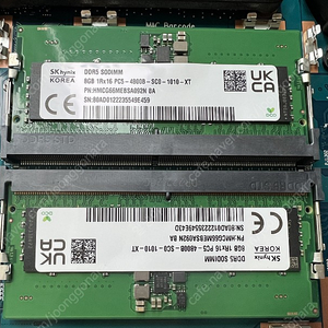 DDR5 노트북 램 8GB x 2개 팝니다