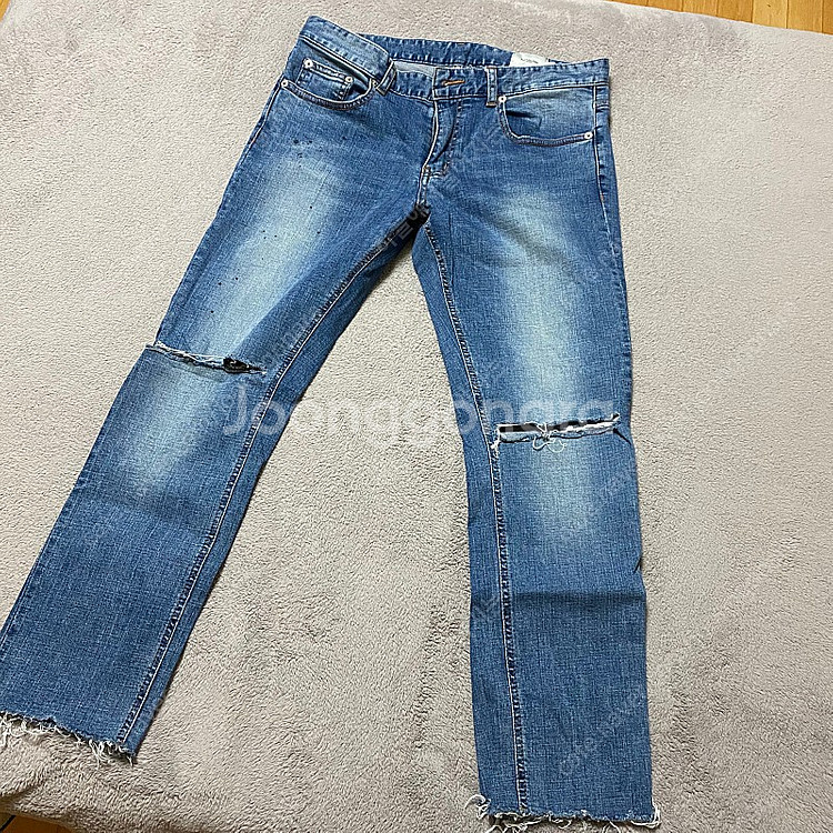 페이탈리즘 블랙페인트 크롭진 48--1