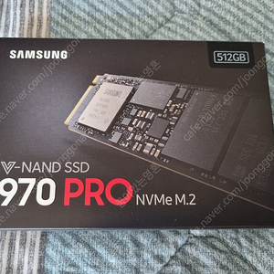 SSD 삼성전자 970 Pro M.2 2280 512GB 풀박스 판매 합니다.