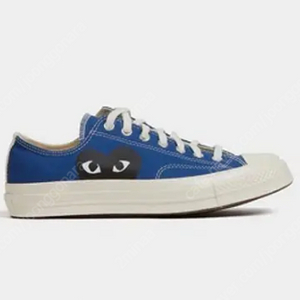 꼼데가르송 컨버스 남녀공용 play Converse Black Heart Chuck Low Blue