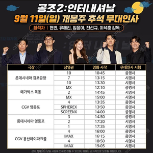 CGV 영등포 공조2 무대인사 F열 양도