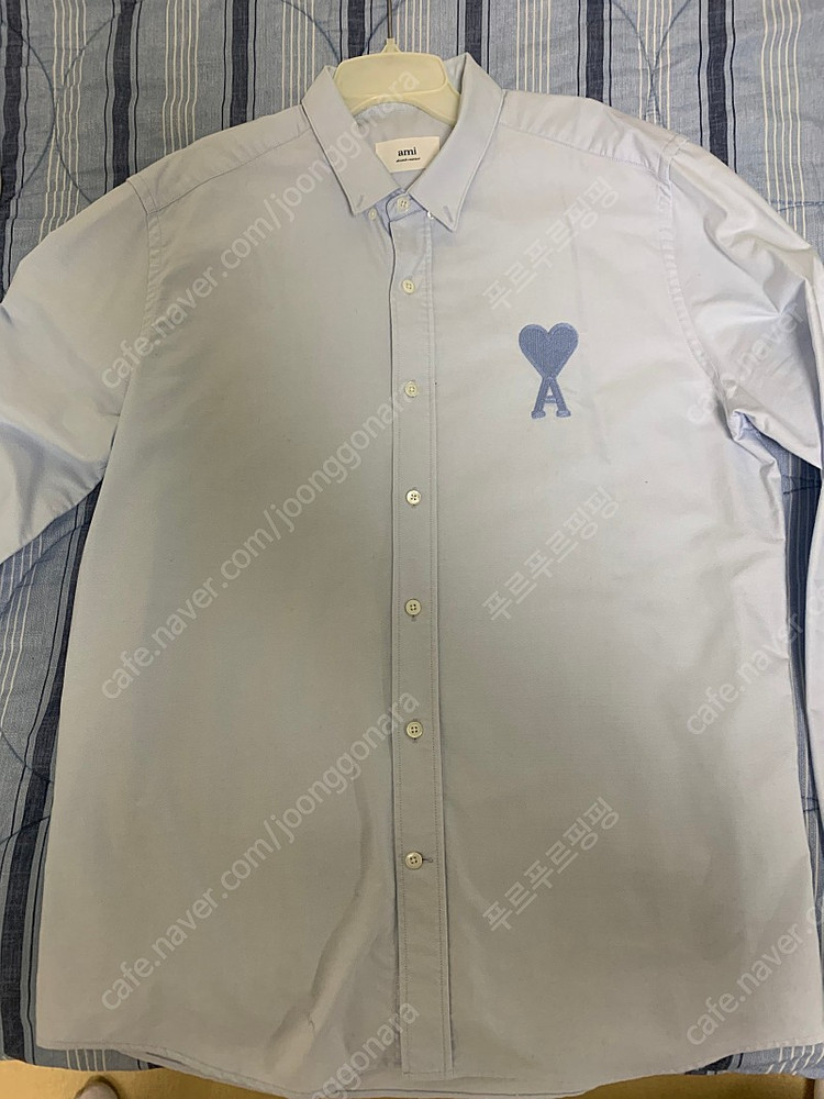 AMI 아미 옥스포드 빅하트 셔츠 (블루)42 사이즈 팝니다. 이미지