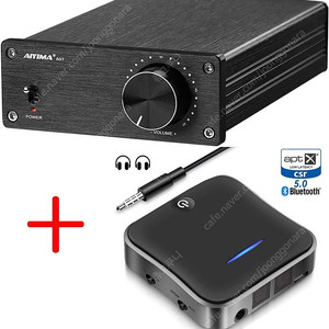 (매장용) ﻿AIYIMA-A07 TPA3255 파워 앰프 (﻿300Wx2, Stereo, HiFi) + ﻿VIKEFON B19 AptX HD 지원﻿ 송수신기
