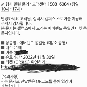 에버랜드 종일권 (대/소인 공통)