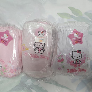 새상품 byc BYC 키티 아동팬티 여아 키티 사각팬티 85호 3장세트
