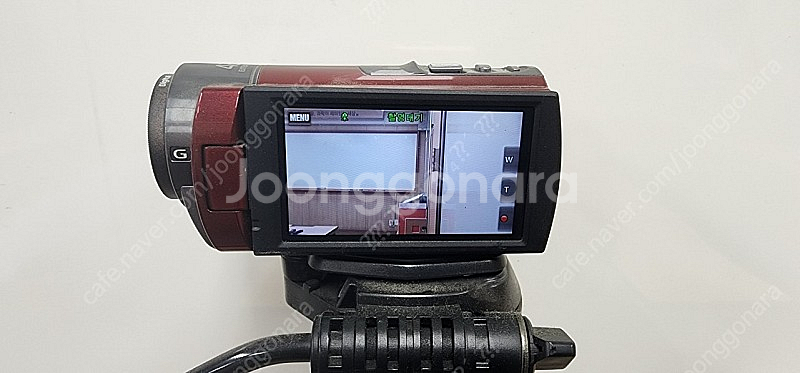 소니 cx130 캠코더와 삼각대 vct r640--2