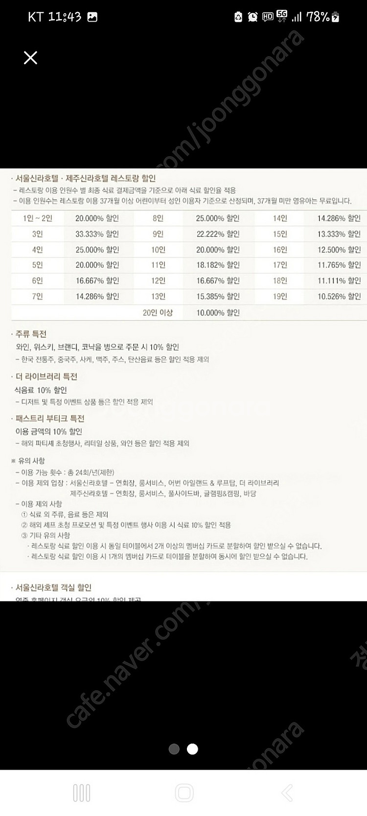 신라호텔 1박+ 2인조식 + 10만원 크래딧 식음료권 ...--1