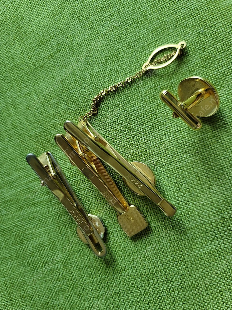 24KGF 도금 넥타이핀 3개와 커프스1개 이미지