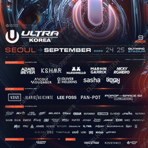 2022 UMF 울트라 코리아 PGA 2DAY COMBO 2장 양도