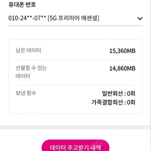 LGU+ 데이터 1기가 1500원에 팜니다