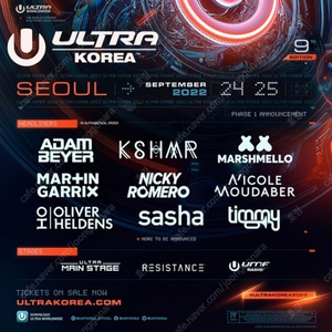 UMF 2022 25일 (일)요일 티켓or팔찌 3장 삽니다