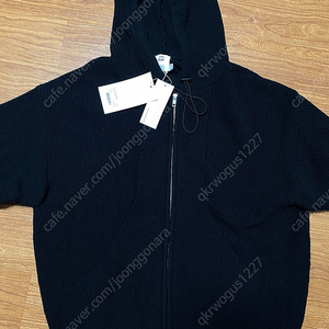 폴리테루 월스와일무브먼트 fleecy knit zip hoodie - black 2사이즈