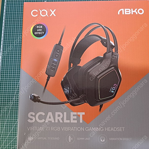 콕스 스칼렛 COX SCARLET 가상 7.1채널 RGB 노이즈 캔슬링 마이크 진동 초경량 게이밍 헤드셋