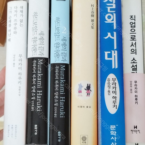 무라카미 하루키 문학 잡문집, 직업으로서의 소설가 등 책 정리합니다.(거의 새것)