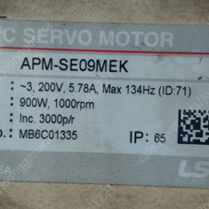 LS_AC SERVO MOTOR(서보모터) APM-SE09MEK