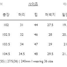 포유온 데님 하이라이즈 스트레이트 데님 High rise straight denim