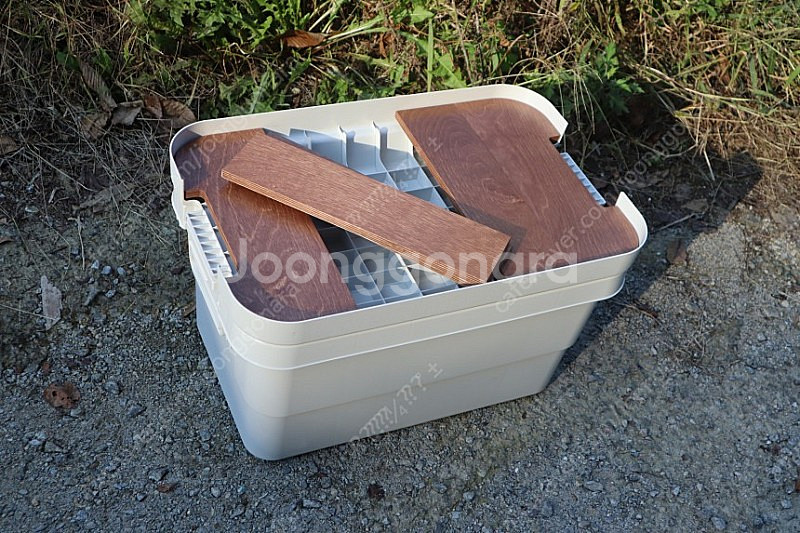 (새상품)트러스코 MUJI 무인양품 캠핑 카고박스 50L 우드 상판--3