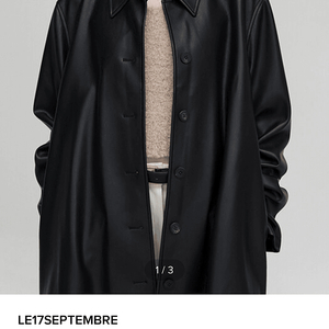 le17septembre VEGAN LEATHER HALF COAT 38사이즈