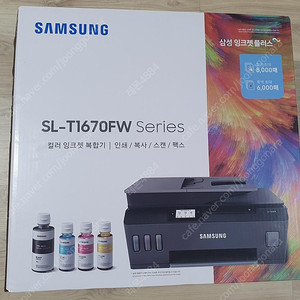 삼성 SL-T1670FW 정품 무한 잉크 복합기 프린터 복사 팩스 스캔 WiFi 와이파이
