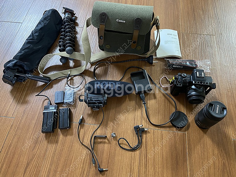 캐논m50,15-45렌즈,18-150렌즈,로데마이크 세...--0