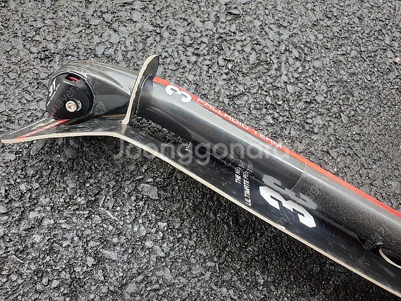 3T PALLADIO TEAM 카본 싯포스트 지름 31.6mm x 길이 350mm 싯백 25mm MTB용 로드용 대...--1