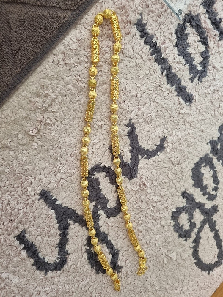 남성 24k색감 도금목걸이 금목걸이 60cm 새상품--1