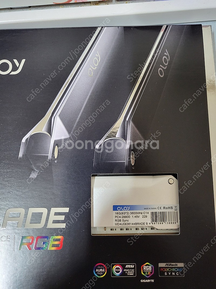 OLOy BLADE RGB 3600 cl14 16기가 ...--0