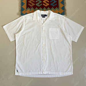 [XL] 1990s Polo Ralph Lauren 1/2 Half Shirt 'Caldwell' 폴로랄프로렌 콜드웰 셔츠 90년대 빈티지 하프셔츠 반팔셔츠 화이트