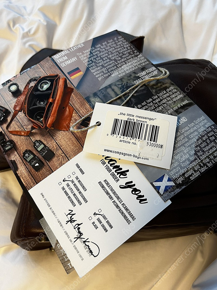 꼼빠뇽 독일 카메라 가죽가방 compagnon the little messenger(다크브라운)--2
