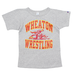 [S] 1980s USA Champion Wheaton College Wrestling T-Shirt 챔피온 챔피언 티셔츠 80년대 빈티지 미제 미국생산 휘턴 대학 레슬링