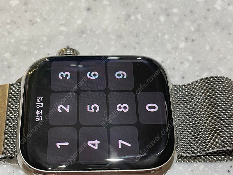 [애플케어{애플워치7 45mm 스테인리스 밀리니언루프 팝니다--1