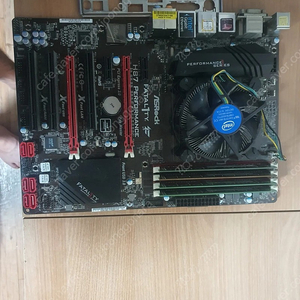 i3 4160 + ASRock H87 Performance + 백패널 + 정품쿨러 + ddr3 4g 4개 팝니다