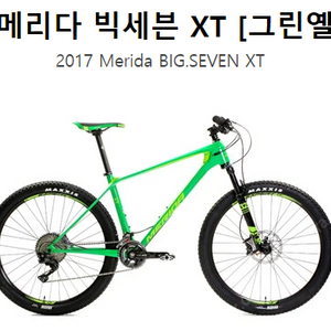 메리다 빅세븐 XT 그린옐로우