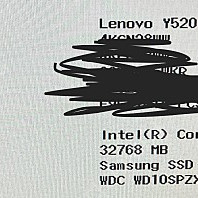 게이밍노트북 레노버 y520 팝니다. (i7-7700 , 32g 1050 ) 급처