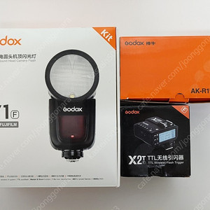 고독스 후지 Godox V1 플래시 + AK R1 악세서리 + X2T 동조기