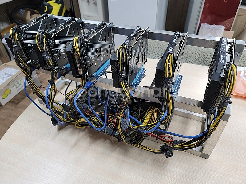 ASUS RTX 3060Ti LHR 6WAY 채굴기 1...--0