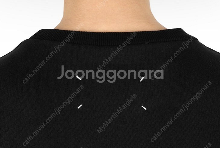 46) 메종 마르지엘라 20fw 로고 맨투맨 블랙--5