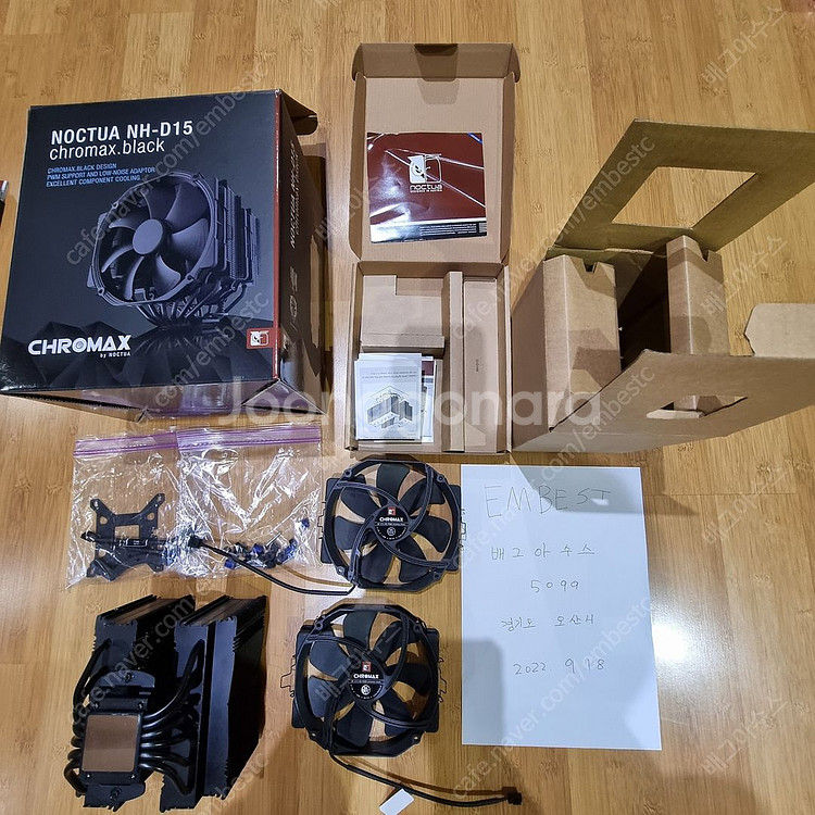 레이저 헌츠맨 미니 2세대/루나랩 헤비 싱글암/리안라 스트리머 V2 케이블/다크플래쉬팬/녹투아쿨러/--5