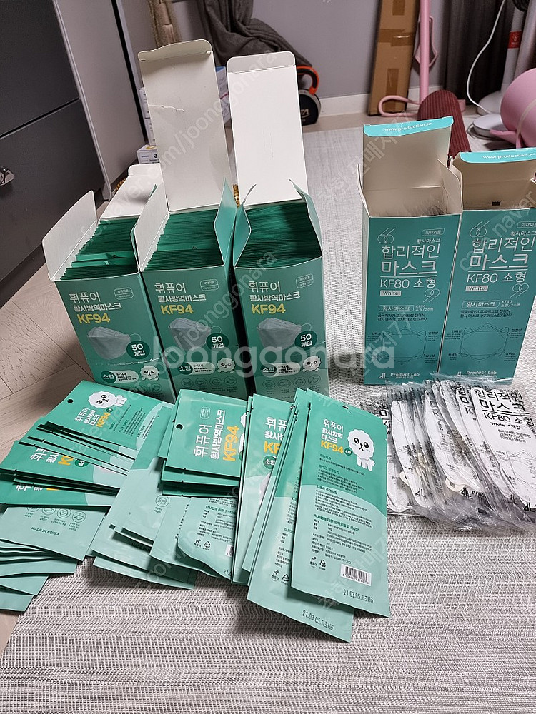 휘퓨어 황사마스크 소형 KF94 200개+KF80소형5...--0