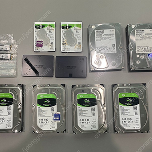 2.5인치 SSD 4TB, NVME 512GB, 3.5인치 HDD 2TB 3TB, 2.5인치 HDD 2TB, 외장하드 케이스, NVME 1TB 외장하드