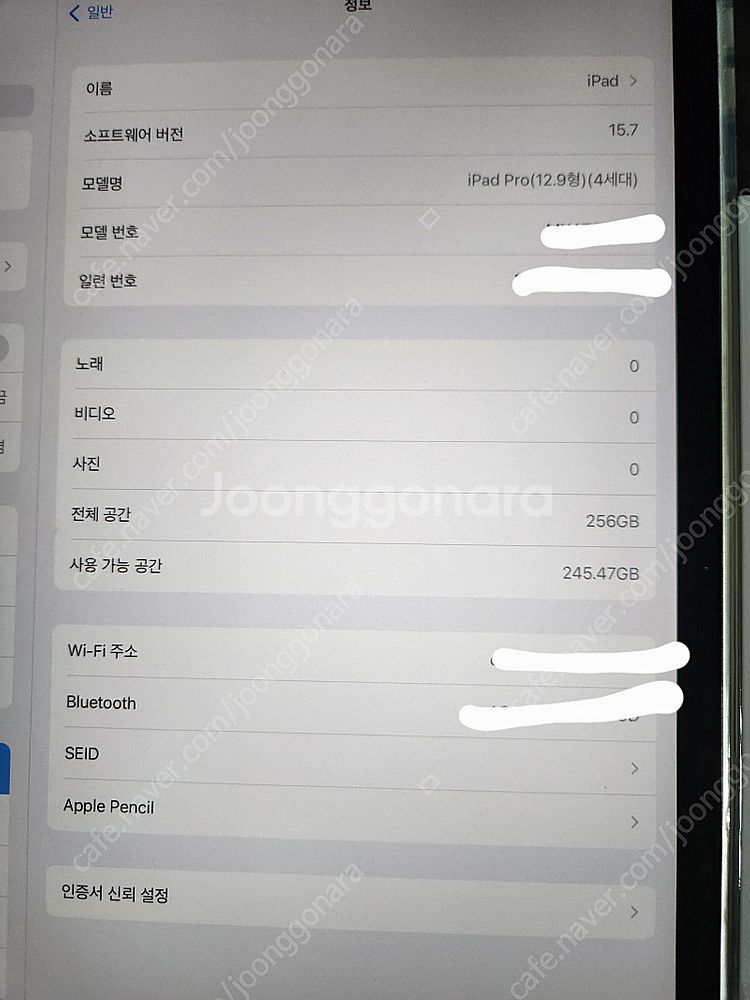 아이패드 프로 4세대 12.9 256GB + 애플펜슬 ...--4