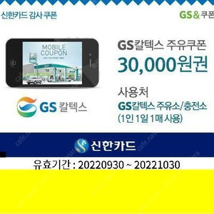 GS칼텍스 주유쿠폰 (3만원 2장)