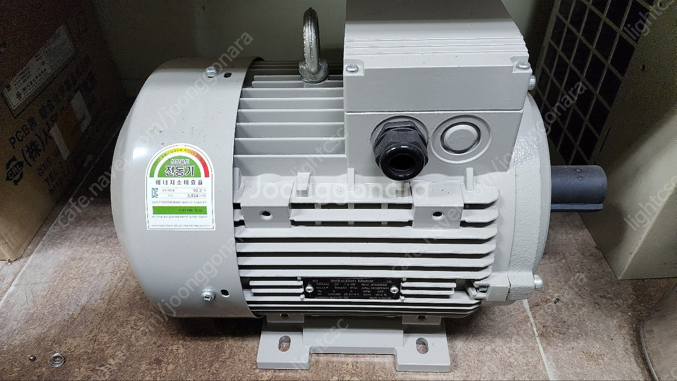 10마력 2극 모터 미사용 팝니다.(3상 220V/38...--2