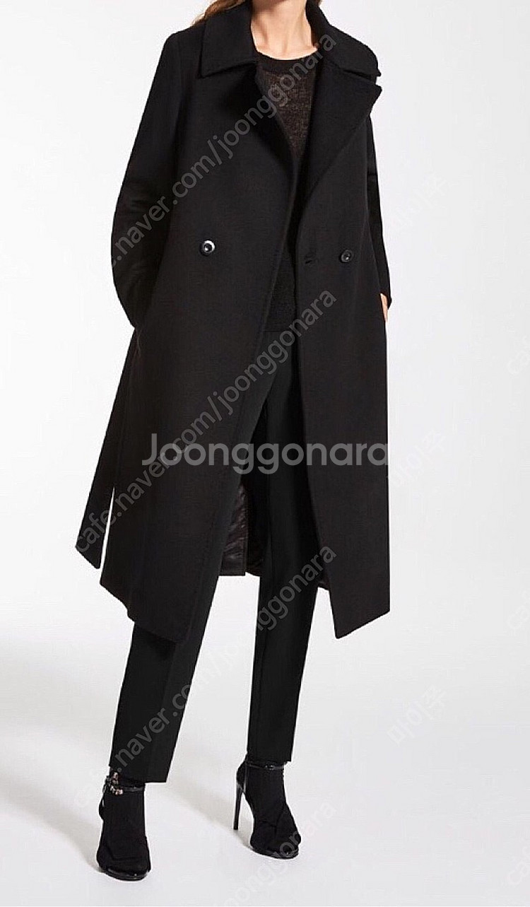 막스마라 인트렌드 콜라쥬 블랙 코트--1