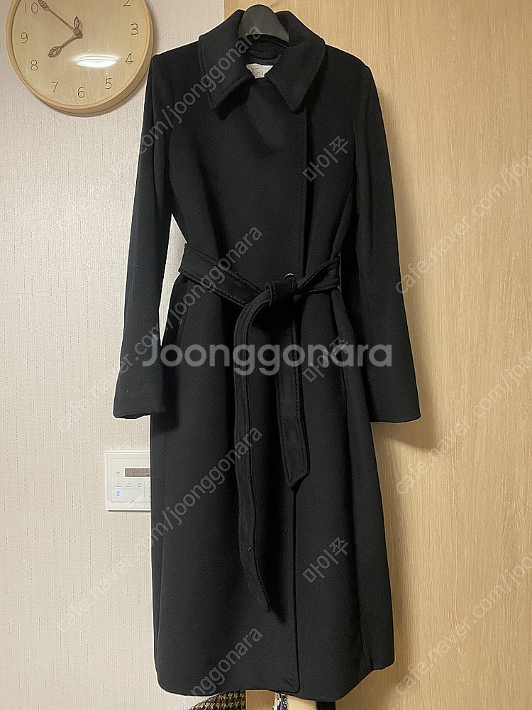 막스마라 인트렌드 콜라쥬 블랙 코트--5