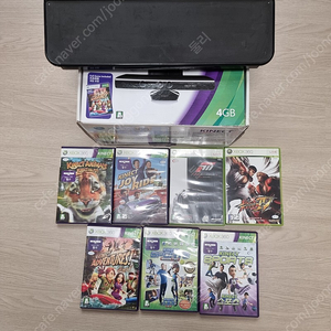 XBOX360세트+CD타이틀+키넥트TV거치대 판매합니다.