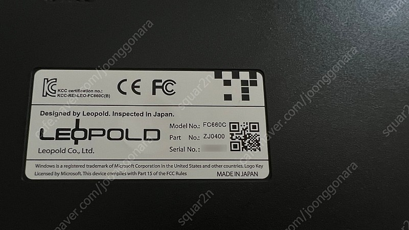 레오폴드 FC660C 그레이블루 영문 정전용량 무접점 키보드 팝니다.--5