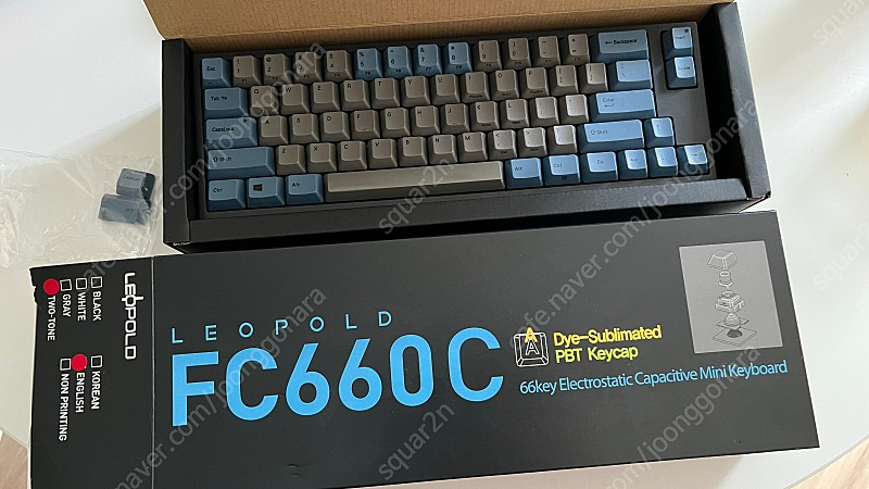 레오폴드 FC660C 그레이블루 영문 정전용량 무접점 키보드 팝니다.--6